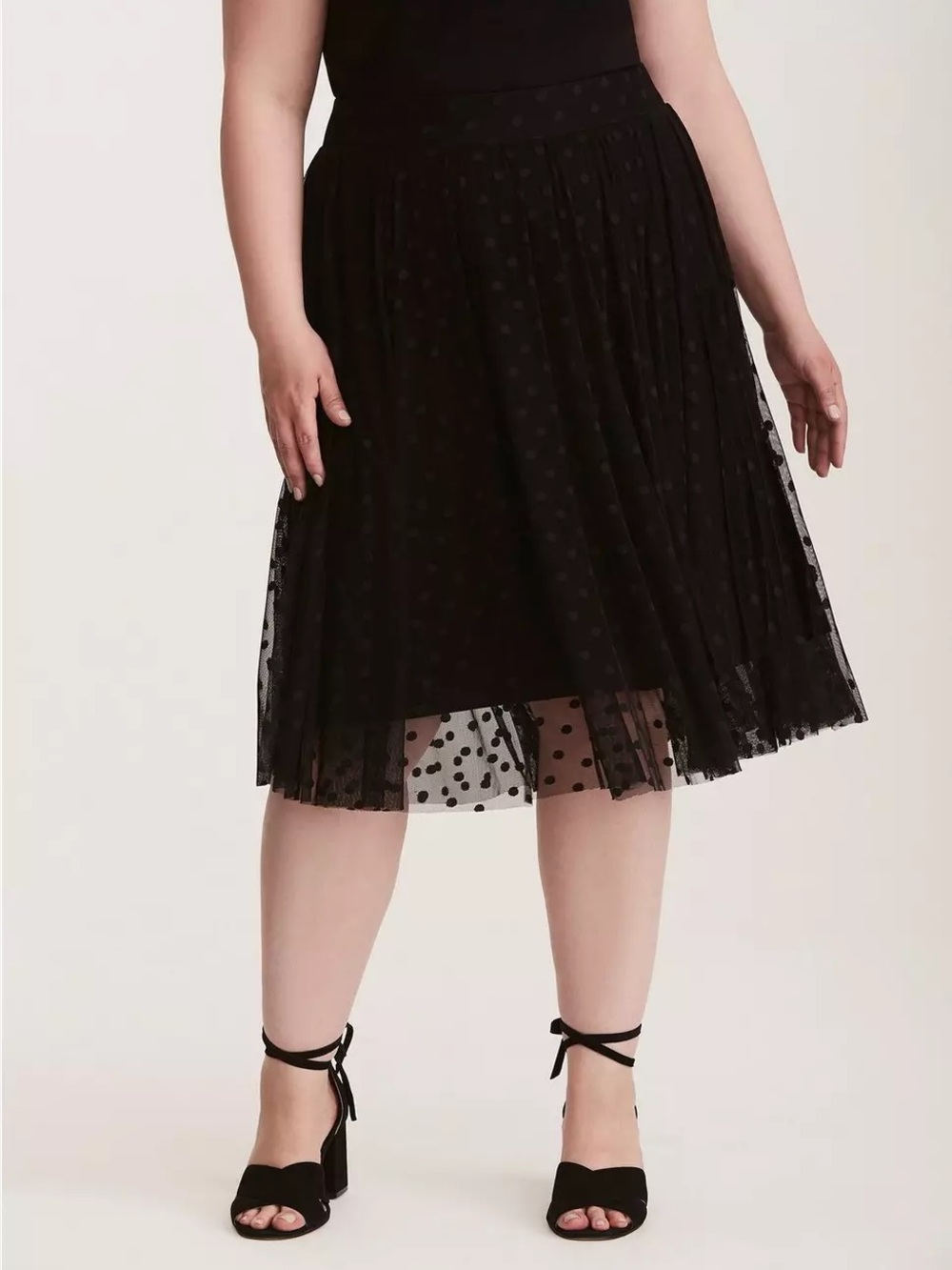 EUC! torrid for Rebel Wilson Polka Dot Tulle Midi Skirt size 2 2X